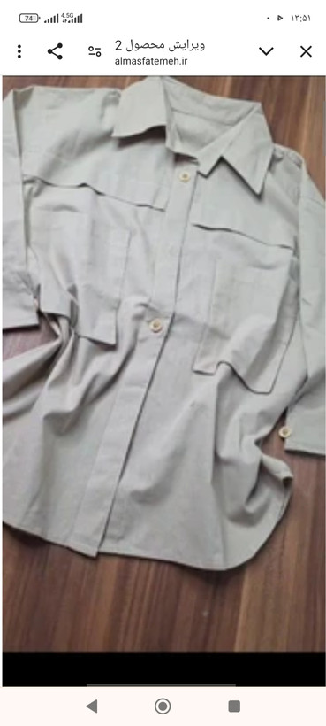 شومیز لینن زنانه بدون آبرفت فری سایز تا ۴۴